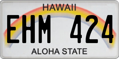 HI license plate EHM424
