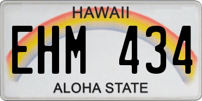 HI license plate EHM434