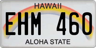 HI license plate EHM460