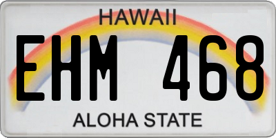 HI license plate EHM468