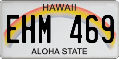 HI license plate EHM469