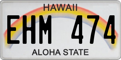 HI license plate EHM474