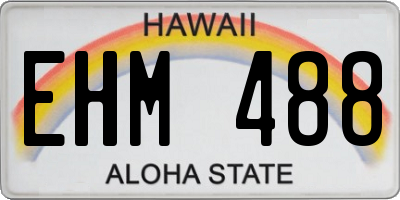 HI license plate EHM488