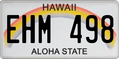 HI license plate EHM498
