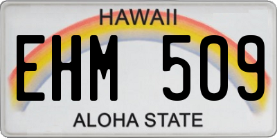 HI license plate EHM509