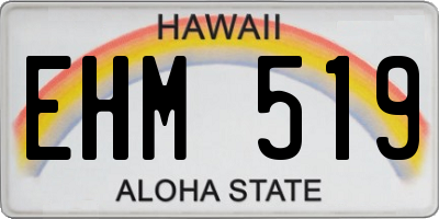 HI license plate EHM519