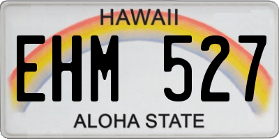 HI license plate EHM527
