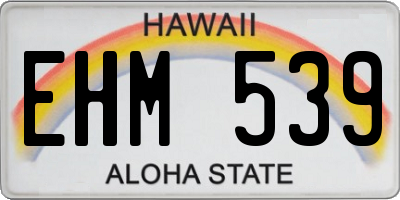 HI license plate EHM539