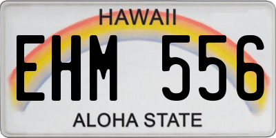 HI license plate EHM556