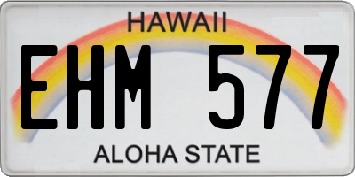 HI license plate EHM577