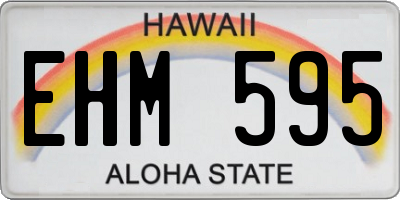 HI license plate EHM595