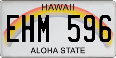 HI license plate EHM596