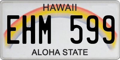HI license plate EHM599