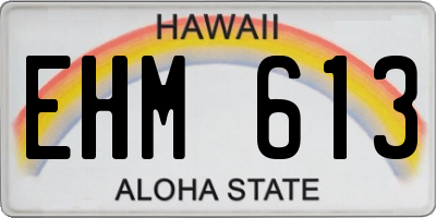 HI license plate EHM613