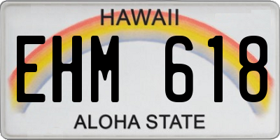 HI license plate EHM618