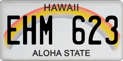 HI license plate EHM623