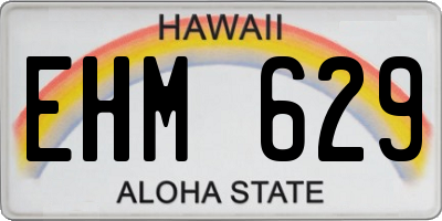 HI license plate EHM629