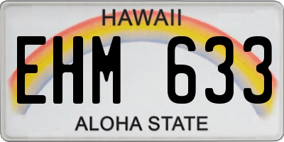 HI license plate EHM633