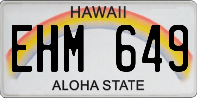HI license plate EHM649