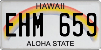 HI license plate EHM659