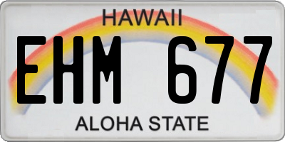 HI license plate EHM677