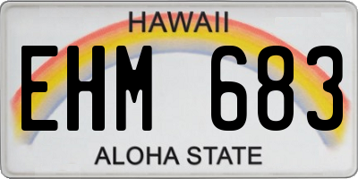 HI license plate EHM683