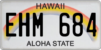 HI license plate EHM684