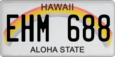 HI license plate EHM688