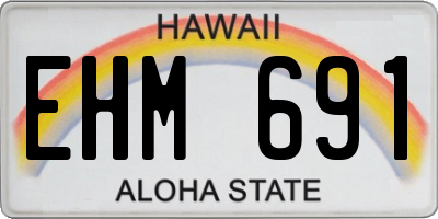 HI license plate EHM691