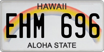 HI license plate EHM696