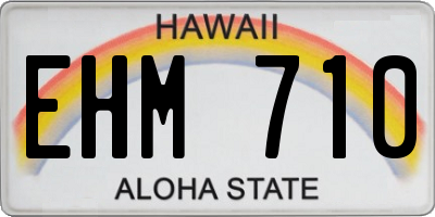HI license plate EHM710