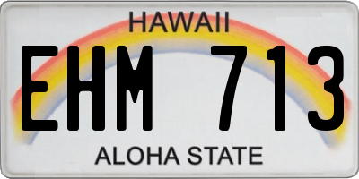 HI license plate EHM713