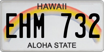 HI license plate EHM732