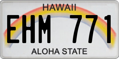HI license plate EHM771