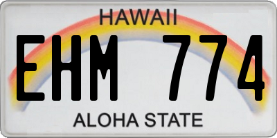 HI license plate EHM774