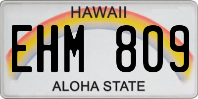 HI license plate EHM809
