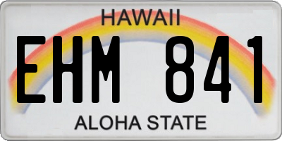 HI license plate EHM841
