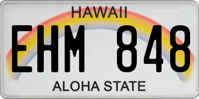 HI license plate EHM848