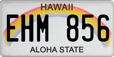 HI license plate EHM856