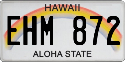 HI license plate EHM872