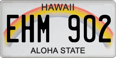 HI license plate EHM902