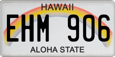 HI license plate EHM906