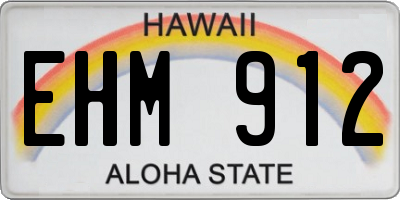 HI license plate EHM912