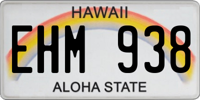 HI license plate EHM938