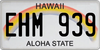 HI license plate EHM939