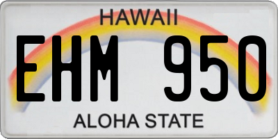 HI license plate EHM950