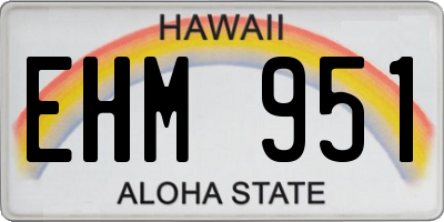 HI license plate EHM951