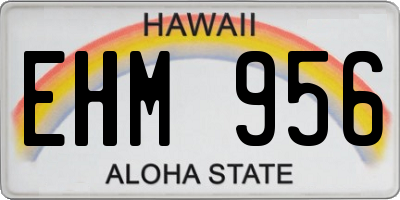 HI license plate EHM956