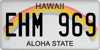 HI license plate EHM969