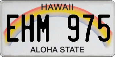 HI license plate EHM975